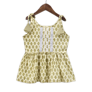 Conjunto de Top y Dhoti para Niñas Shoryam Fashion, Estampado Digital, Ropa Étnica para Bodas Festivas, Diwali, Kurti sin Mangas, Vestido de Fiesta - Product Image 3