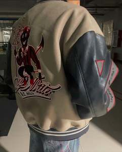 Veste De Baseball Américaine Épaisse Brodée Homme Vestes Manteau Industries de la laine de Baseball Lourde Veste pour Hommes et Femmes - Product Image 5