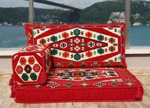 Sièges de sol arabes Canapé de sol arabe Sol de siège arabe | 90x70x10cm 3 pièces 1 Set - Product Image 4