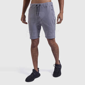 Pantalones cortos de gimnasio de estilo callejero para hombre, venta al por mayor, patrón sólido, entrenamiento, correr, ropa deportiva, antiarrugas, no tejido, Jogger Fitness - Product Image 5