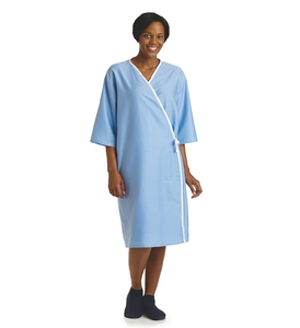 Vestido de paciente hecho a medida Vestido de paciente de hombro abierto de hospital Vestido de paciente de hospital de manga corta - Product Image 2