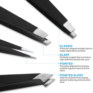 แหนบถอนคิ้วสเตนเลสปลายแหลมความแม่นยำสูงใช้ซ้ำได้เป็นมิตรกับสิ่งแวดล้อม - Product Image 2