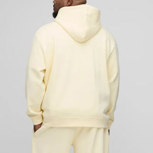 Sweat à capuche zippé 100 % coton pour homme, tendance hiver, brodé, en molleton épais délavé, coupe oversize, couleur unie - Product Image 4