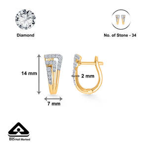 ต่างหูห่วงและแบบกอดหู Urban Shikha รุ่น Gold & Diamond - Product Image 5