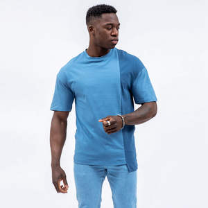 Camiseta de Verano 2026 para Hombre, 95% Algodón, 5% Elastano, Casual, Lisa, Manga Corta, Cuello Redondo, Teñida con Hilo, Suave y Transpirable, para Uso Diario - Product Image 1