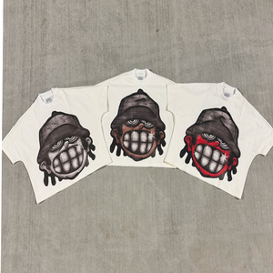 Summer Screen Print Logo Aicd Wash Vintage Cotton Shorts Streetwear Tracksuit <b>Tshirt</b> and Shorts Set Men Sweatsuit Custom Logo - Product Image 6