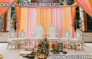 ผู้ผลิตเก้าอี้มันดาปสำหรับพิธีแต่งงานฮินดู เก้าอี้ไม้สำหรับงานแต่งงานอินเดียสำหรับพิธีวิธี พิธีเฟรา มันดาปในสหรัฐอเมริกา - Product Image 6