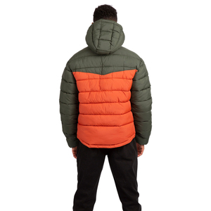 Chaqueta acolchada con capucha y revestimiento ligero para hombre-Diseño cómodo de bolsillo frontal impermeable respetuoso con el medio ambiente para uso diario al aire libre - Product Image 6