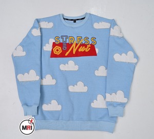 Custom Distressed Patch Embroidery Vintage cloud <b>Applique</b> Stitching Cropped Plain Front Embroidery Logo Hoodie For Men - Product Image 1