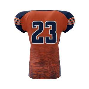 Maillot de football américain personnalisé imprimé par sublimation, manches courtes, taille adulte, ensembles respirants, évacuation de l'humidité, séchage rapide - Product Image 3