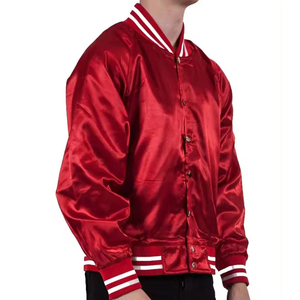 Chaqueta Bomber de satén de alta calidad para hombre, chaqueta universitaria acolchada brillante con bordado personalizado, ropa de calle universitaria a la moda en talla XS - Product Image 3