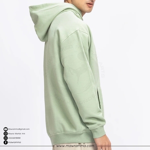 Vente en gros : Sweat à capuche streetwear oversize d'hiver en molleton coton/polyester épais, uni, avec appliqué, broderie personnalisée et impression - Product Image 2
