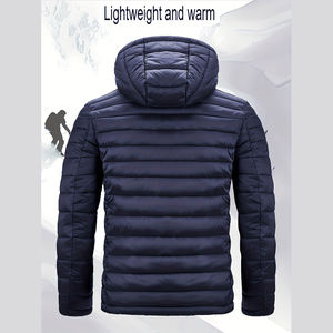 Latest Bomber Hooded Jackets Packable <b>Warm</b> Winter Outerwear Fashion Blazer Sport Coat Apparel Quilted Padded Mens Puffer Jacket - Product Image 4