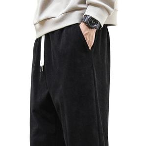 กางเกงวอร์มขาตรงของผู้ชายกางเกงโอเวอร์ไซส์แบบกำหนดเอง2023มีเชือกรูด - Product Image 4