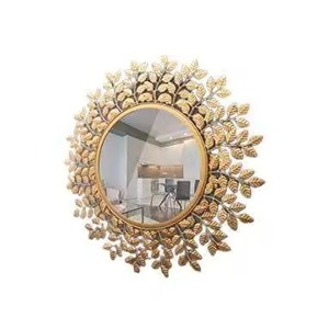 Espejo de pared de Metal de aspecto estándar en Color plateado y dorado decorativo para dormitorio de Hotel baño espejo de pared colgante - Product Image 2