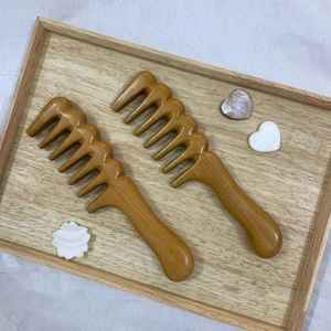 Peine de Madera Ecológico de Alta Calidad, Pulido y Duradero, para Masaje Capilar, de Dientes Anchos, para Arte y Coleccionismo - Product Image 5