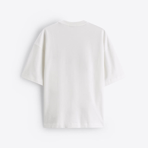 T-shirt homme avec logo personnalisé 100% coton Design qualité côtes col rond oversize épaules tombantes Streetwear T-shirt vierge pour hommes - Product Image 5