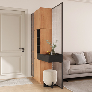 VEYAS 2026 Nouvelle Armoire d'Entrée de Luxe en Bois Massif, Cloison de Séparation pour Porte d'Entrée, Paravent de Salon, Meuble à Chaussures Intégré - Product Image 3