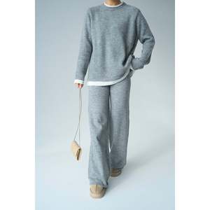 Grey-Bone <b>Knitted</b> <b>Set</b> with Trousers - Product Image 1