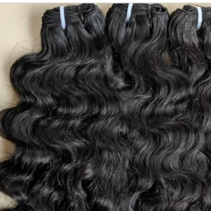 Cheveux humains naturels 100% vierges indiens bouclés Remy, cuticules alignées, style vague d'eau, double trame machine, prêts pour la permanente, simple trame, naturels - Product Image 3