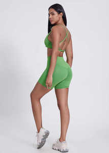 Tops cortos de Yoga con espalda cruzada y cuello en V XS para mujer, Sujetador deportivo transpirable de secado rápido, diseño frontal torcido para gimnasio, entrenamiento, ejercicio físico - Product Image 6