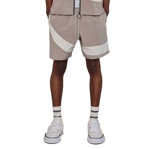 High Quality Boxy Fit Zip up Colour Blocked Nylon <b>Polyester</b> <b>Shirt</b> Short 2 Piece Set Man Tracksuit windbreaker Shorts Set 2027 - Product Image 3