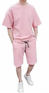 Nouveaux ensembles de chemises pour hommes Ensemble chemise et short décontractés d'été de haute qualité Tissu tricoté à motif uni respirant - Product Image 4