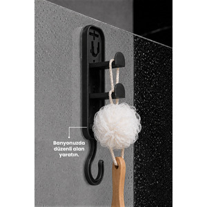 Ensemble d'organisateurs de placard multifonctionnels en plastique avec cintres pour foulards et ceintures, et crochets adhésifs pour porte - Product Image 1