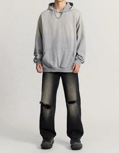 Sudaderas Extra Grandes con Efecto Desgastado para Hombre, Diseño Vintage Rasgado, Impresión Digital de Alta Calidad, Tendencia de Invierno, 100% Algodón - Product Image 6