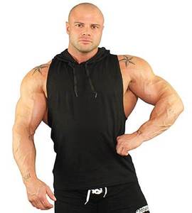 Venta al por mayor cómoda algodón camiseta sin mangas con capucha para hombres logotipo personalizado OEM verano ropa deportiva para gimnasio camisa casual sin mangas - Product Image 3