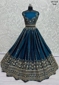 นักออกแบบ lehenga choli กับงาน zari แฟนซี - Product Image 3