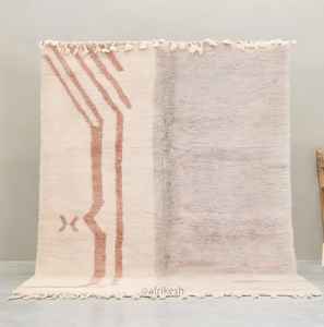 Tapis marocains en laine noués à la main Tapis en laine à motif abstrait pour la maison et le salon - Product Image 3