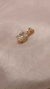 1ct 2ct Or jaune 10k 14k D VS1 Oval Cut IGI Lab Grown HPHT CVD Loose Solitaire Pendant Diamond Charms Romantic - Product Image 3