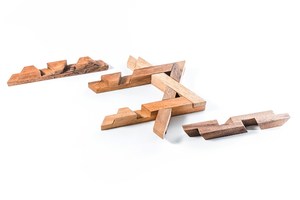 Puzzle en bois artisanal en forme d'étoile de David pour l'entraînement du cerveau, la concentration et le défi mental, en provenance d'Inde - Product Image 4