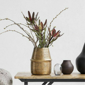 กระถางต้นไม้ทองเหลืองรูปทรงเรขาคณิตที่ทันสมัยสำหรับสวน chrysalidocarpus lutescens chamaedorea elegans howea forsteriana โลหะสีทอง - Product Image 2