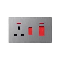 Interruptores de Pared Sólidos para PC Personalizados al por Mayor de la Serie TEP G2, Interruptor de Cruz Central, Interruptores y Tomas Decorativos