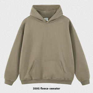 Automne et hiver en gros plaine vierge 350 grammes pull surdimensionné hommes hiver polaire à capuche polaire pull à capuche - Product Image 4