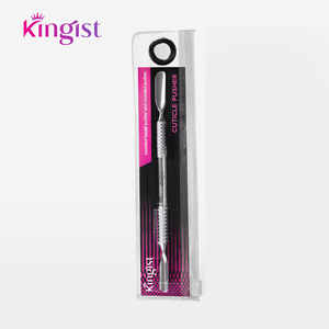 เครื่องมือทำเล็บสแตนเลสแบบพรีเมี่ยมพร้อมที่ปัดกลมและใบมีดตรงที่ดันหนังกำพร้าสำหรับดูแลหนังกำพร้า - Product Image 2