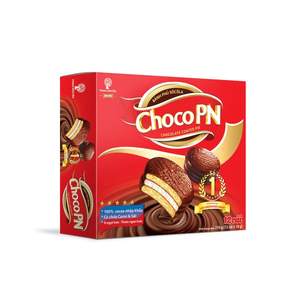 CHOCO PN Marshmallow Pie Vietnam's Exquisite 12-Pack Soft <b>Chocolate</b>-Coated Less Sweet Snack All Ages Bulk <b>Packaging</b> - Product Image 1