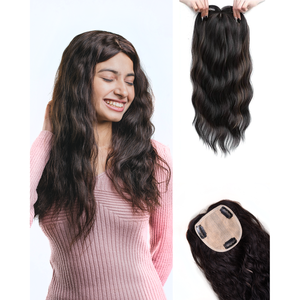 Extensiones de Cabello Ondulado para Mujer, 100% Cabello Humano Remy, Base de Seda para Uso en Específicas Zonas - Product Image 1