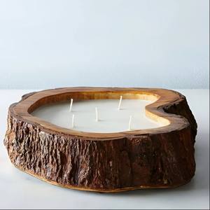 Portavelas de madera decorativos, cuencos de vela de lujo con tapas, perfectos para el hogar y la decoración del hogar, accesorios de velas de madera Premium - Product Image 1