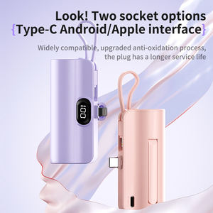 STW 4500mAh Cápsula Especial Diseño Bolsillo Mini Power Bank Portátil Con Pantalla Powerbank Con Cable - Product Image 4