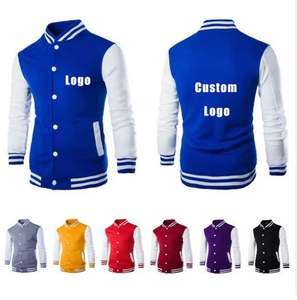 Chaquetas universitarias de talla grande para hombre, venta al por mayor, chaquetas universitarias en blanco, logotipo personalizado, chaqueta universitaria de hombre con letras lisas para hombre - Product Image 3