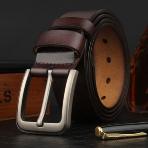 Cinturón de Cuero Genuino Alargado para Hombre, 100% Puro, Cinturón Casual para Jeans, Hebilla de Aleación Sólida, Ecológico y Duradero - Product Image 4