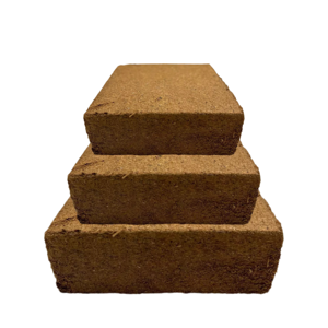 Tourbe de coco, cocopeat pour l'hydroponie et l'irrigation goutte à goutte, largement utilisée, forme de bloc, brun, faible EC, haute porosité - Product Image 1