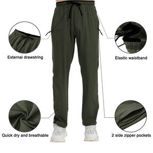 Pantalons de course personnalisés avec poches latérales, vêtements de sport pour hommes, jogging, coupe ample, décontracté, taille élastique, usage quotidien, OEM ODM - Product Image 6