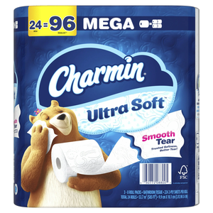 For Charmin Ultra Soft <b>Toilet</b> Paper 24 Mega Rolls Strong and Disposable Washable Feature - Product Image 5