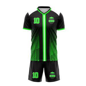 OEM diseño personalizado sin costuras de secado rápido transpirable 100% poliéster cuello en V manga corta uniforme de fútbol sublimado impreso todas las estaciones - Product Image 3