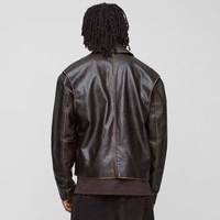 Veste en cuir véritable sur mesure pour homme, couleur unie, design classique de luxe, respectueux de l'environnement, de haute qualité, professionnelle
