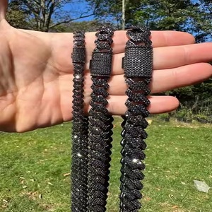 Cadena de eslabones cubanos de oro amarillo de 14 quilates, joyería de Hip Hop de moda con diamante cultivado en laboratorio para hombres, gran idea de regalo - Product Image 5